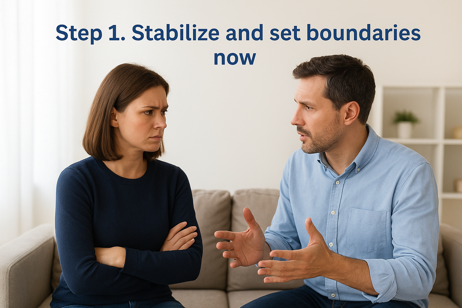 Step 1. Stabilize and set boundaries now