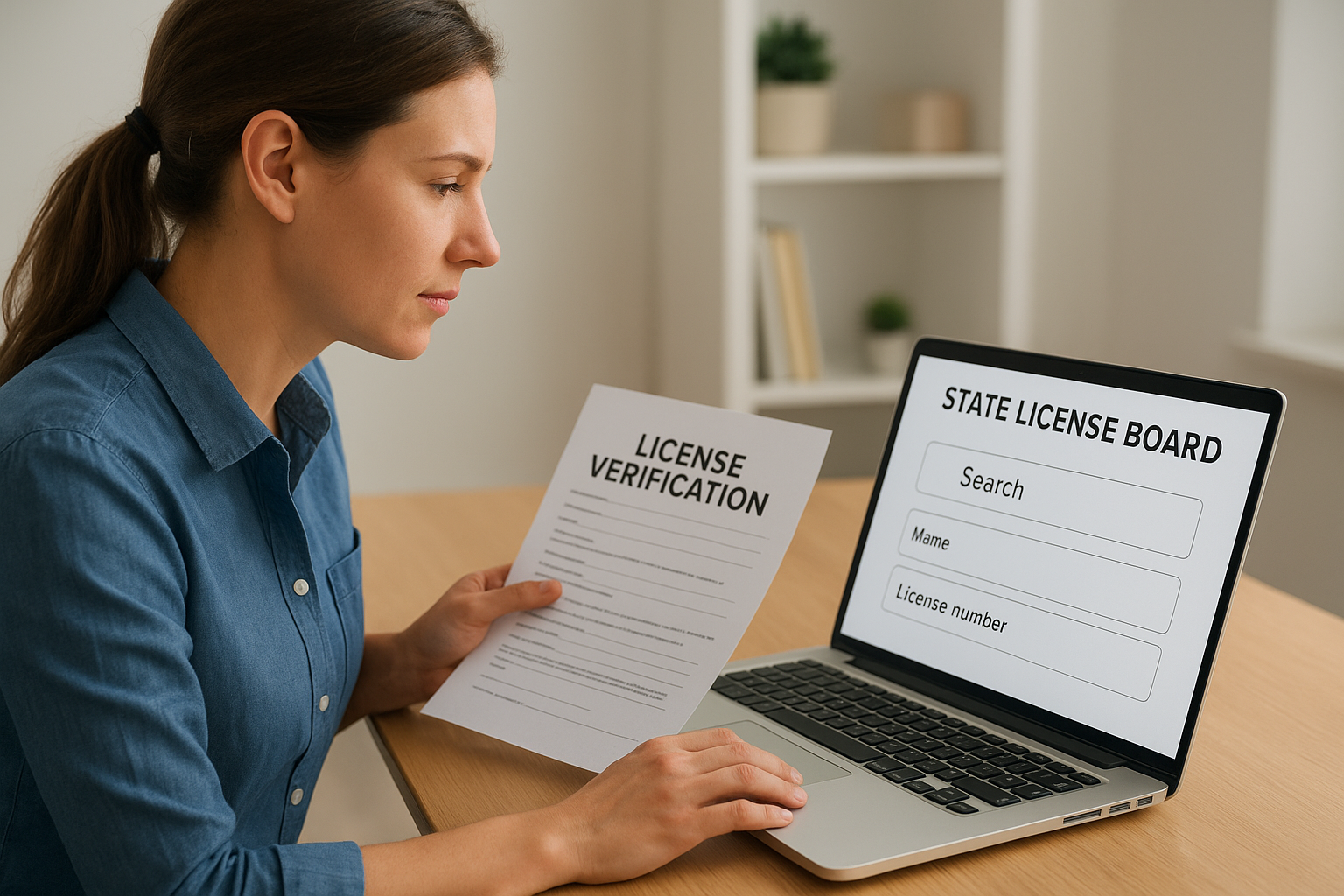 Check licensing requirements in your state