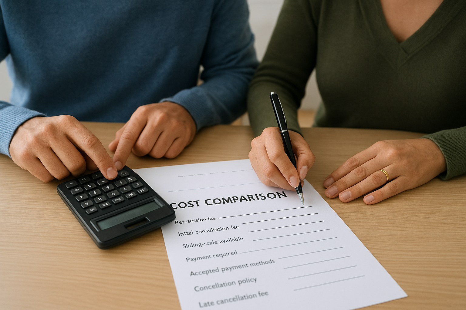 Calculate the actual cost per session